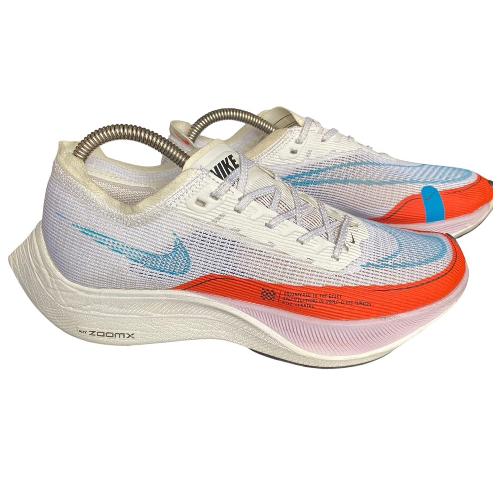 Nike ZoomX Vaporfly Shoe Womens 9 40.5 Running Ultralight White Orange Pink - Picture 3 of 8
